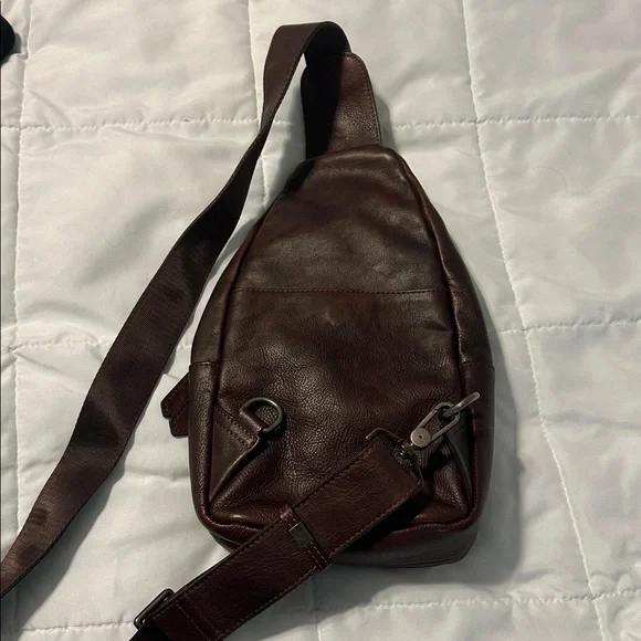Brown Leather Sling Bag - Like New! - Picture 5 of 8